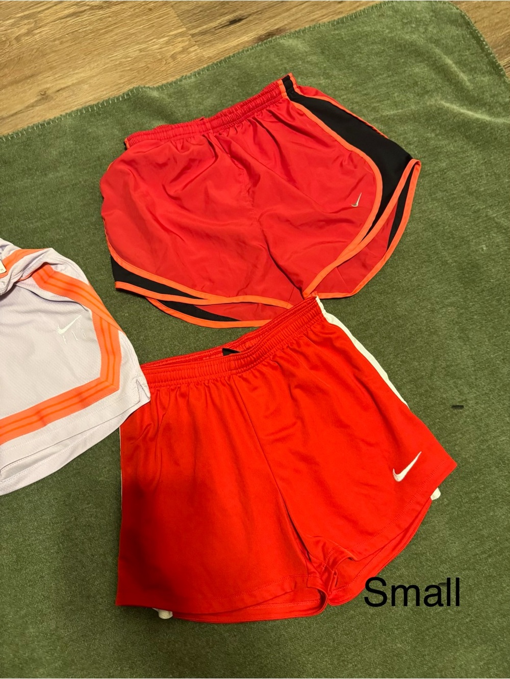 Nike Red and Black Women's Running Shorts Duo